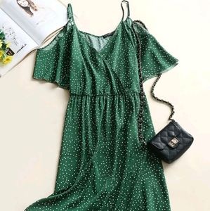 Sweet Green Polka-dot Dress